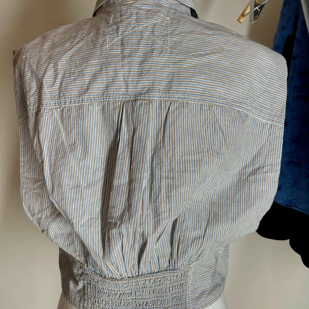 We The Free Cassie stripped sleeveless crop shirt - Picture 3 of 8